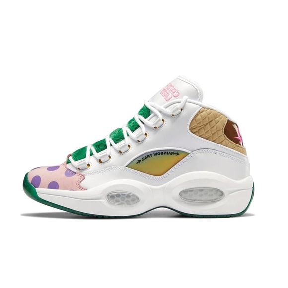 NWT REEBOK MEN'S CANDY LAND QUESTION MID BASKETBALL SHOES SIZE 9 - Picture 9 of 16